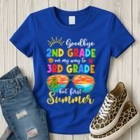 Goodbye 2nd Grade Graduation To 3rd Grade Hello Summer Funny Gift Women's T-Shirt thumb 3