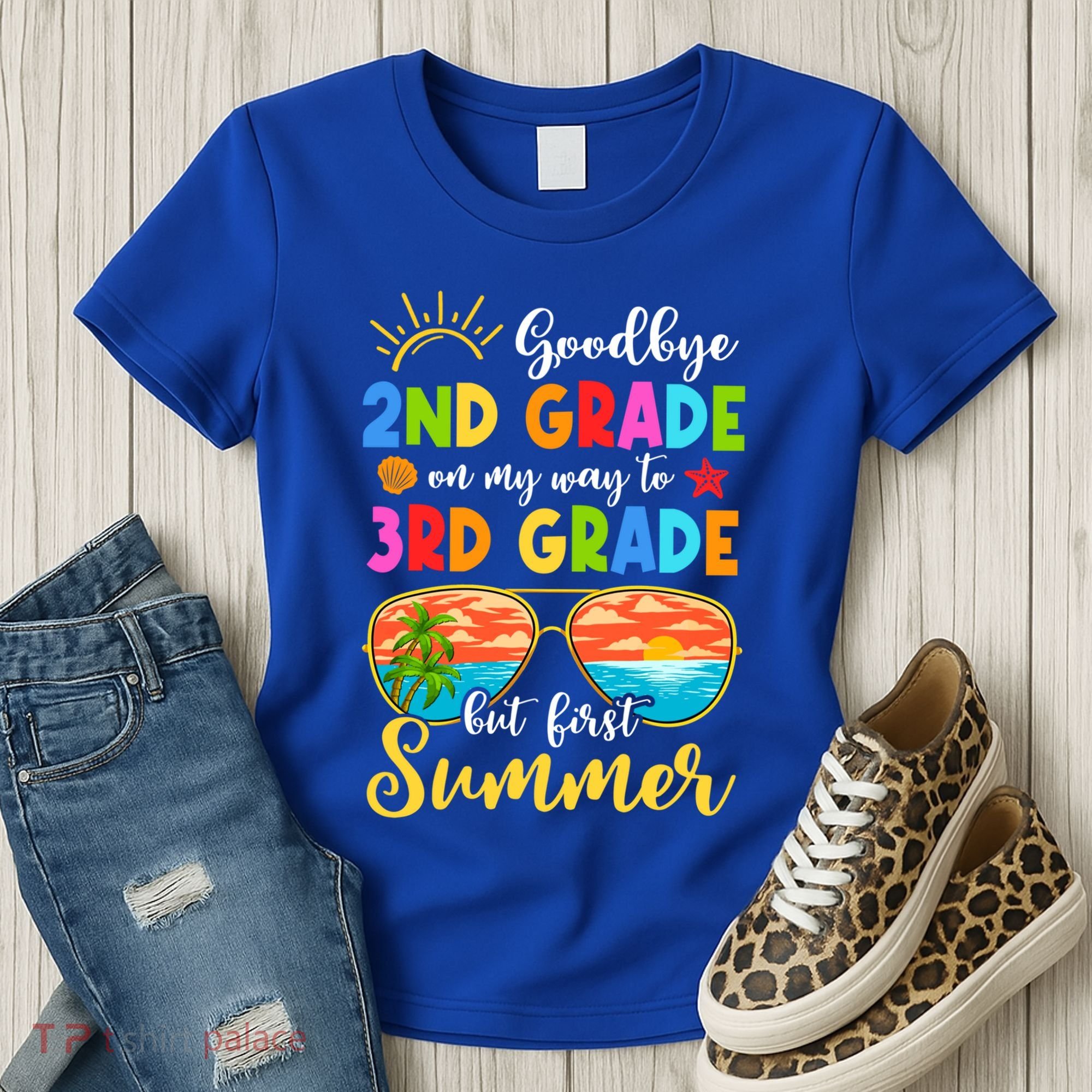 Goodbye 2nd Grade Graduation To 3rd Grade Hello Summer Funny Gift Women's T-Shirt