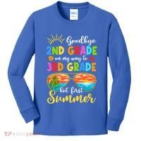 Goodbye 2nd Grade Graduation To 3rd Grade Hello Summer Funny Gift Kids Long Sleeve Shirt thumb 0