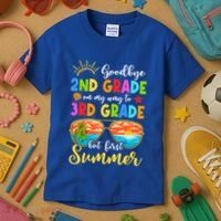 Goodbye 2nd Grade Graduation To 3rd Grade Hello Summer Funny Gift Kids T-Shirt thumb 3