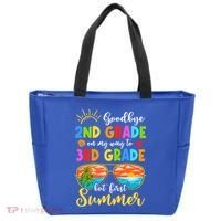 Goodbye 2nd Grade Graduation To 3rd Grade Hello Summer Funny Gift Tote Bag thumb 0