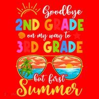 Goodbye 2nd Grade Graduation To 3rd Grade Hello Summer Funny Gift Santa Hat thumb 1