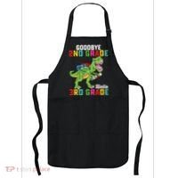 Goodbye 2nd Grade Hello 3rd Grade T Rex Last Day Of School Apron thumb 0