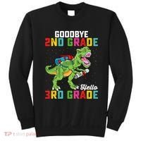 Goodbye 2nd Grade Hello 3rd Grade T Rex Last Day Of School Sweatshirt thumb 0