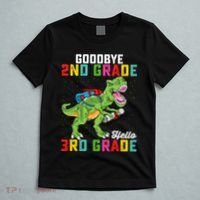 Goodbye 2nd Grade Hello 3rd Grade T Rex Last Day Of School T-Shirt thumb 5