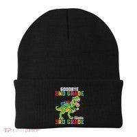Goodbye 2nd Grade Hello 3rd Grade T Rex Last Day Of School Beanie thumb 0