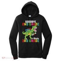 Goodbye 2nd Grade Hello 3rd Grade T Rex Last Day Of School Women's Hoodie thumb 0