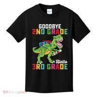 Goodbye 2nd Grade Hello 3rd Grade T Rex Last Day Of School Kids T-Shirt thumb 0