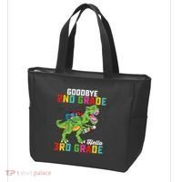 Goodbye 2nd Grade Hello 3rd Grade T Rex Last Day Of School Tote Bag thumb 3
