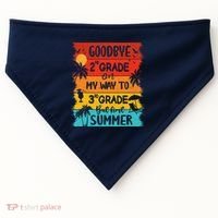 Goodbye 2nd Grade Hello Summer Last Day Of School Graduation USA-Made Doggie Bandana thumb 0