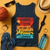 Goodbye 2nd Grade Hello Summer Last Day Of School Graduation Tank Top thumb 4