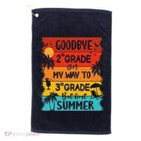 Goodbye 2nd Grade Hello Summer Last Day Of School Graduation Golf Towel thumb 0