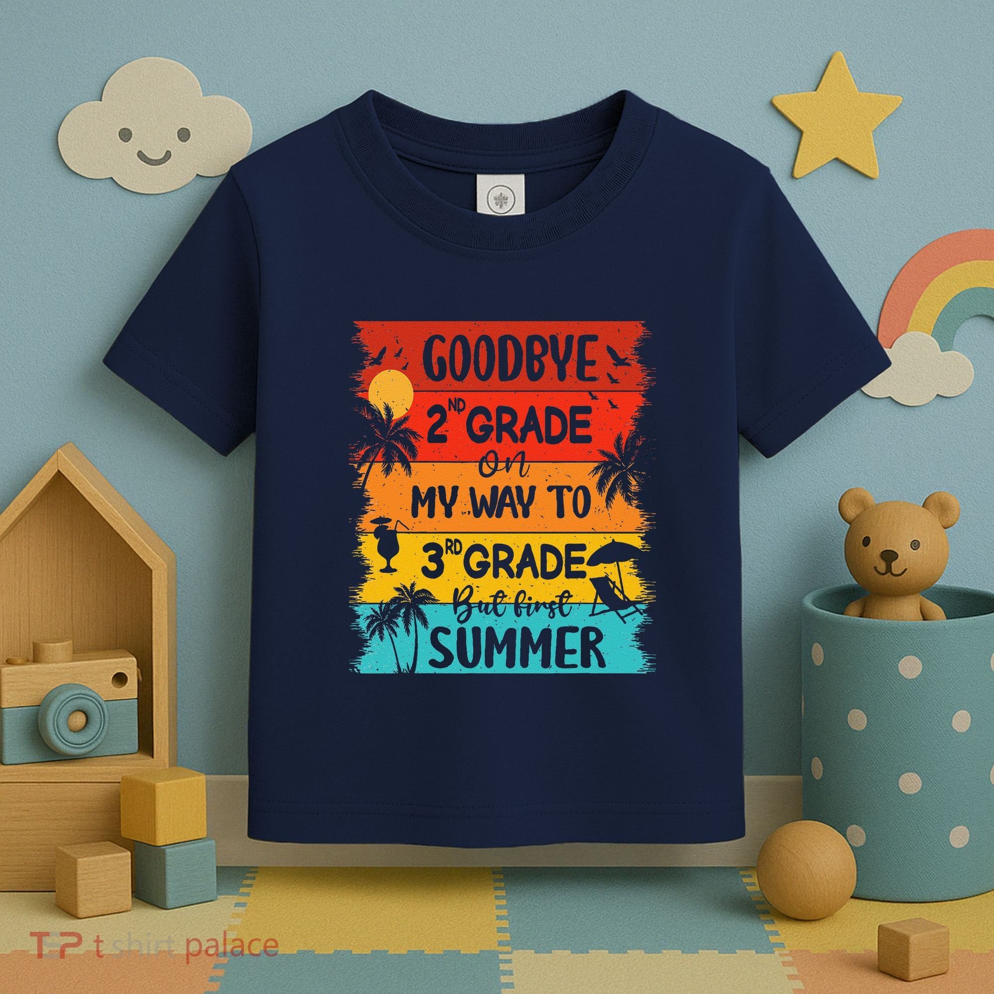 Goodbye 2nd Grade Hello Summer Last Day Of School Graduation Toddler T-Shirt