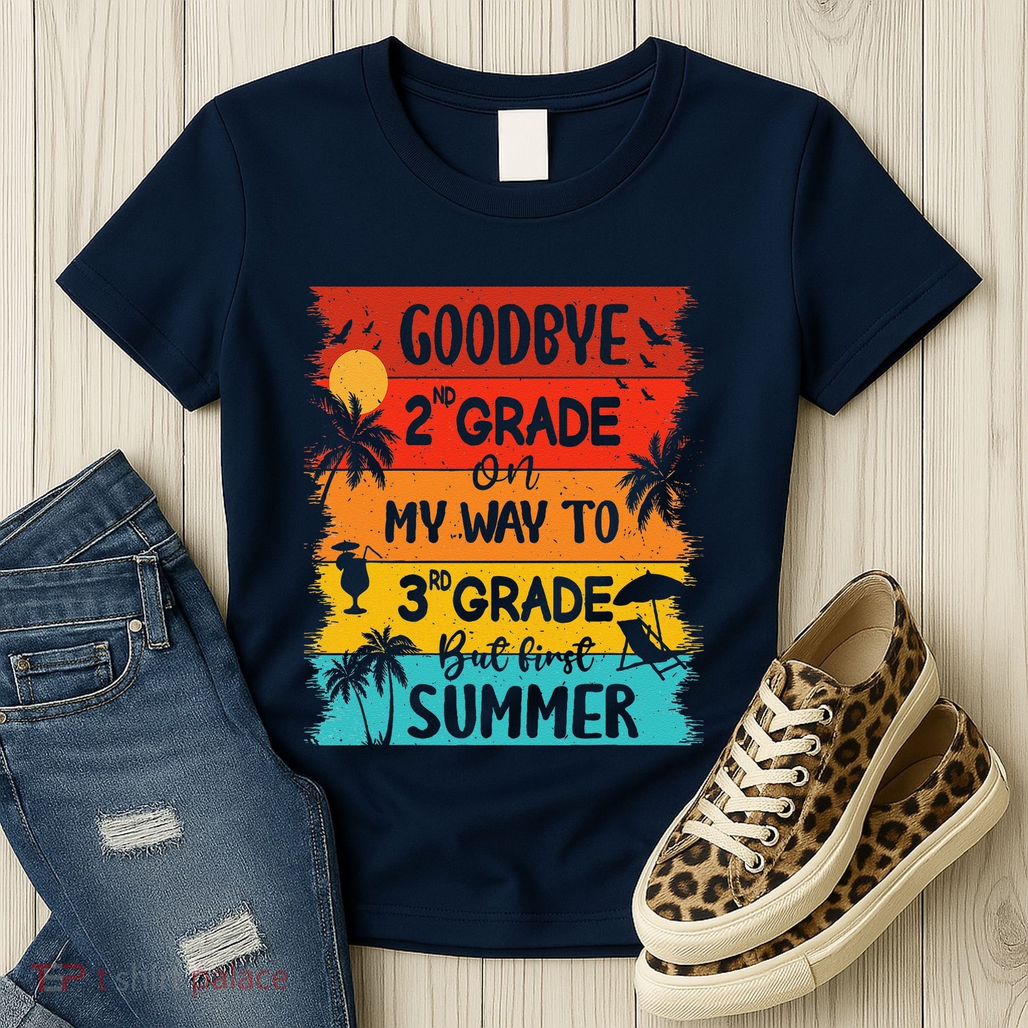 Goodbye 2nd Grade Hello Summer Last Day Of School Graduation Women's T-Shirt