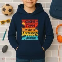 Goodbye 2nd Grade Hello Summer Last Day Of School Graduation Kids Hoodie thumb 2