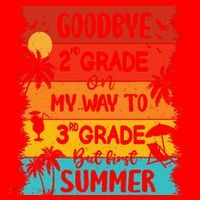 Goodbye 2nd Grade Hello Summer Last Day Of School Graduation Santa Hat thumb 1