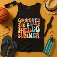 Goodbye 2nd Grade Hello Summer Last Day Of School Tank Top thumb 4