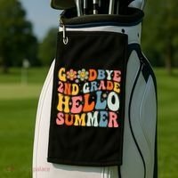 Goodbye 2nd Grade Hello Summer Last Day Of School Golf Towel thumb 2