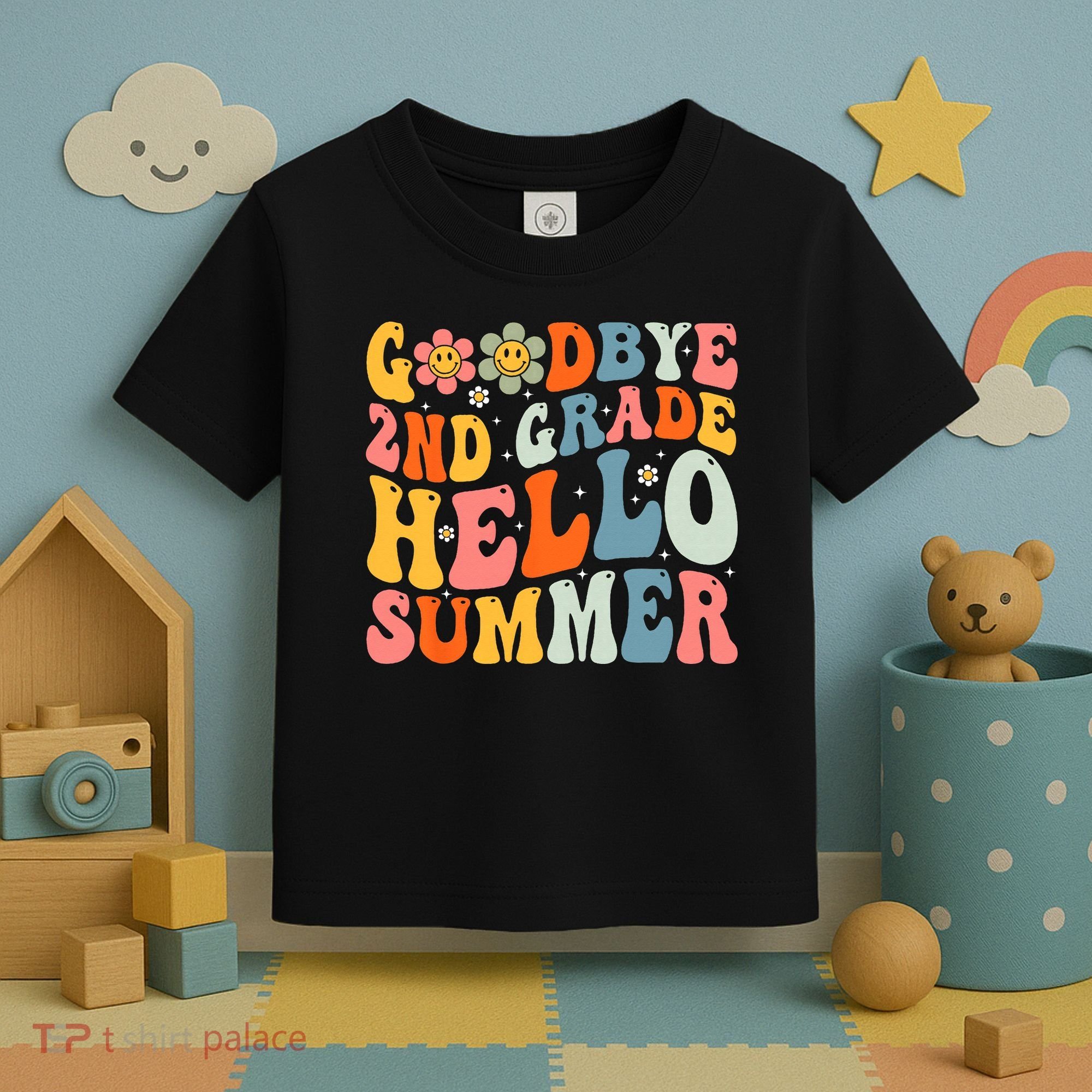 Goodbye 2nd Grade Hello Summer Last Day Of School Toddler T-Shirt