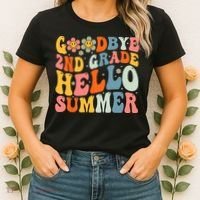 Goodbye 2nd Grade Hello Summer Last Day Of School Women's T-Shirt thumb 2