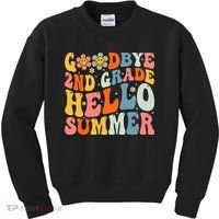 Goodbye 2nd Grade Hello Summer Last Day Of School Kids Sweatshirt thumb 0