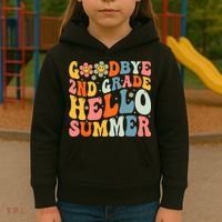 Goodbye 2nd Grade Hello Summer Last Day Of School Kids Hoodie thumb 3