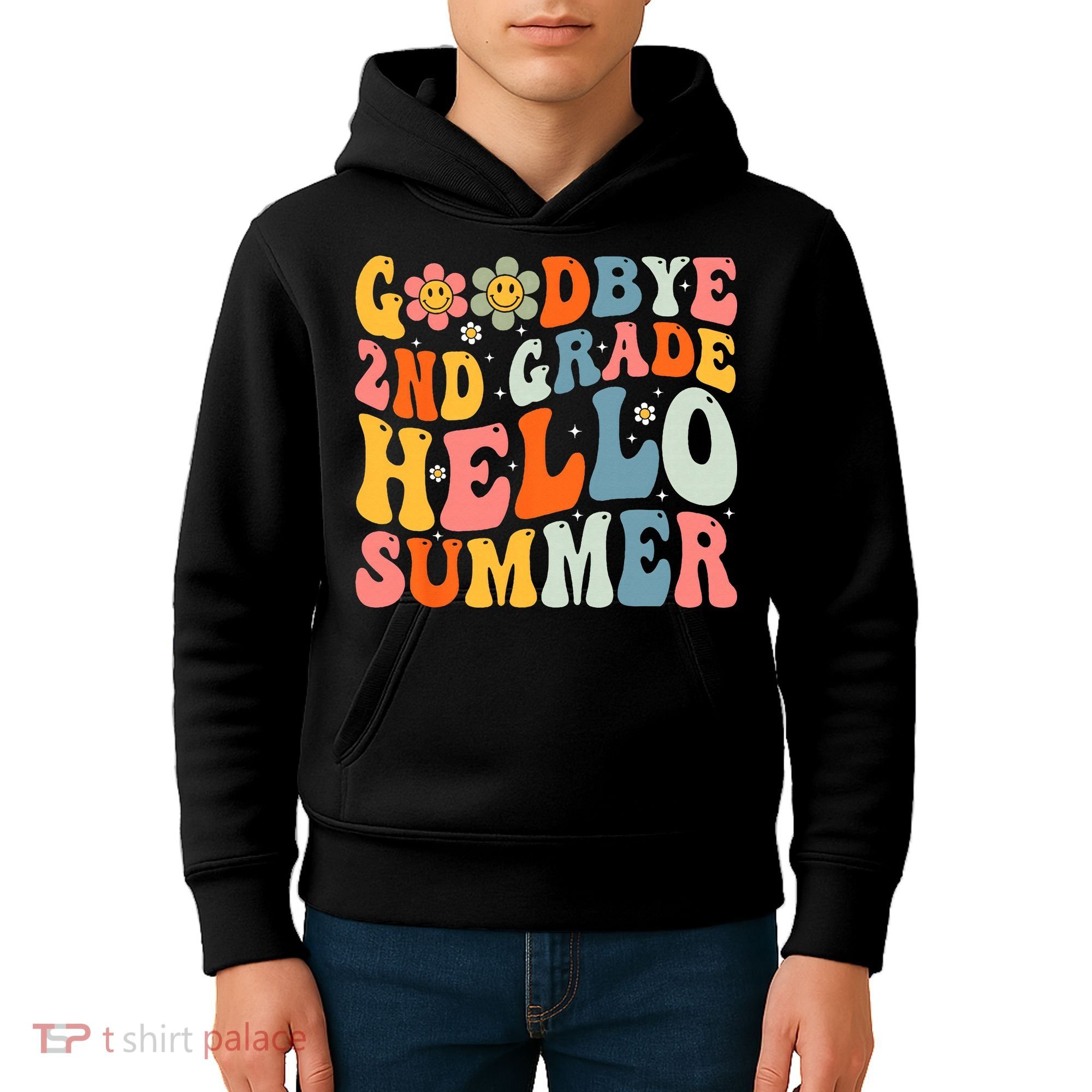 Goodbye 2nd Grade Hello Summer Last Day Of School Kids Hoodie