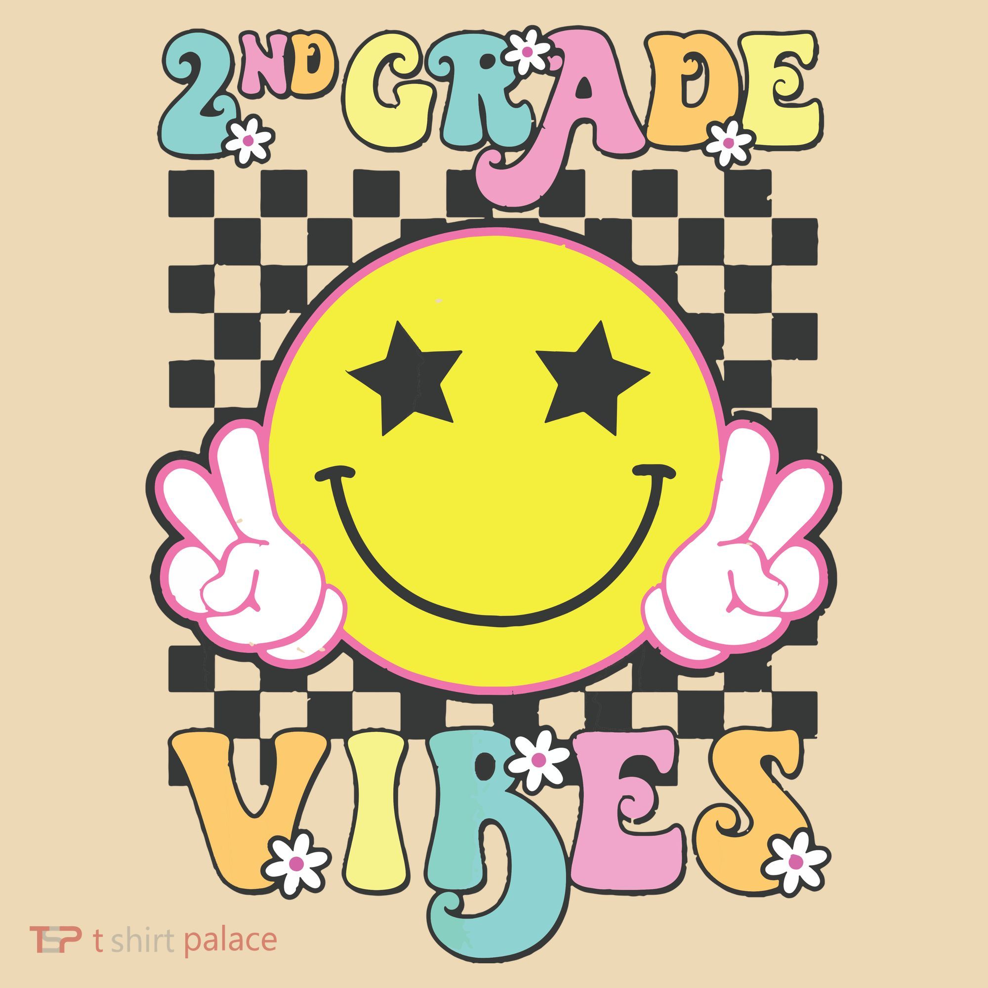 Girl 2nd Grade Vibes Smile Face Back To School Second Grade Tote Bag