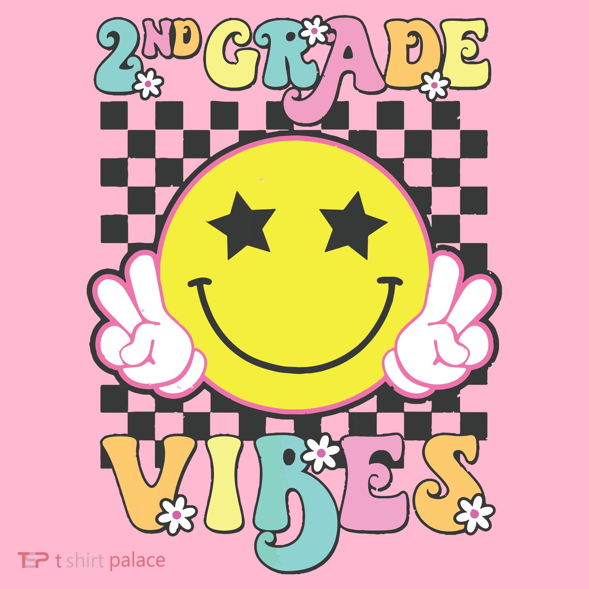 Girl 2nd Grade Vibes Smile Face Back To School Second Grade Coaster