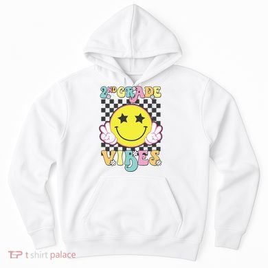 Girl 2nd Grade Vibes Smile Face Back To School Second Grade Hoodie