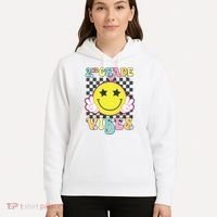 Girl 2nd Grade Vibes Smile Face Back To School Second Grade Hoodie thumb 5