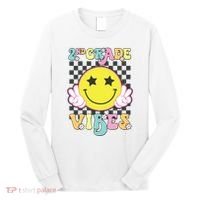 Girl 2nd Grade Vibes Smile Face Back To School Second Grade Long Sleeve Shirt thumb 0