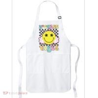 Girl 2nd Grade Vibes Smile Face Back To School Second Grade Apron thumb 0
