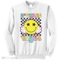 Girl 2nd Grade Vibes Smile Face Back To School Second Grade Sweatshirt thumb 0