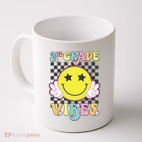 Girl 2nd Grade Vibes Smile Face Back To School Second Grade Coffee Mug thumb 0