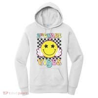 Girl 2nd Grade Vibes Smile Face Back To School Second Grade Women's Hoodie thumb 0