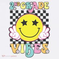 Girl 2nd Grade Vibes Smile Face Back To School Second Grade Women's Hoodie thumb 2