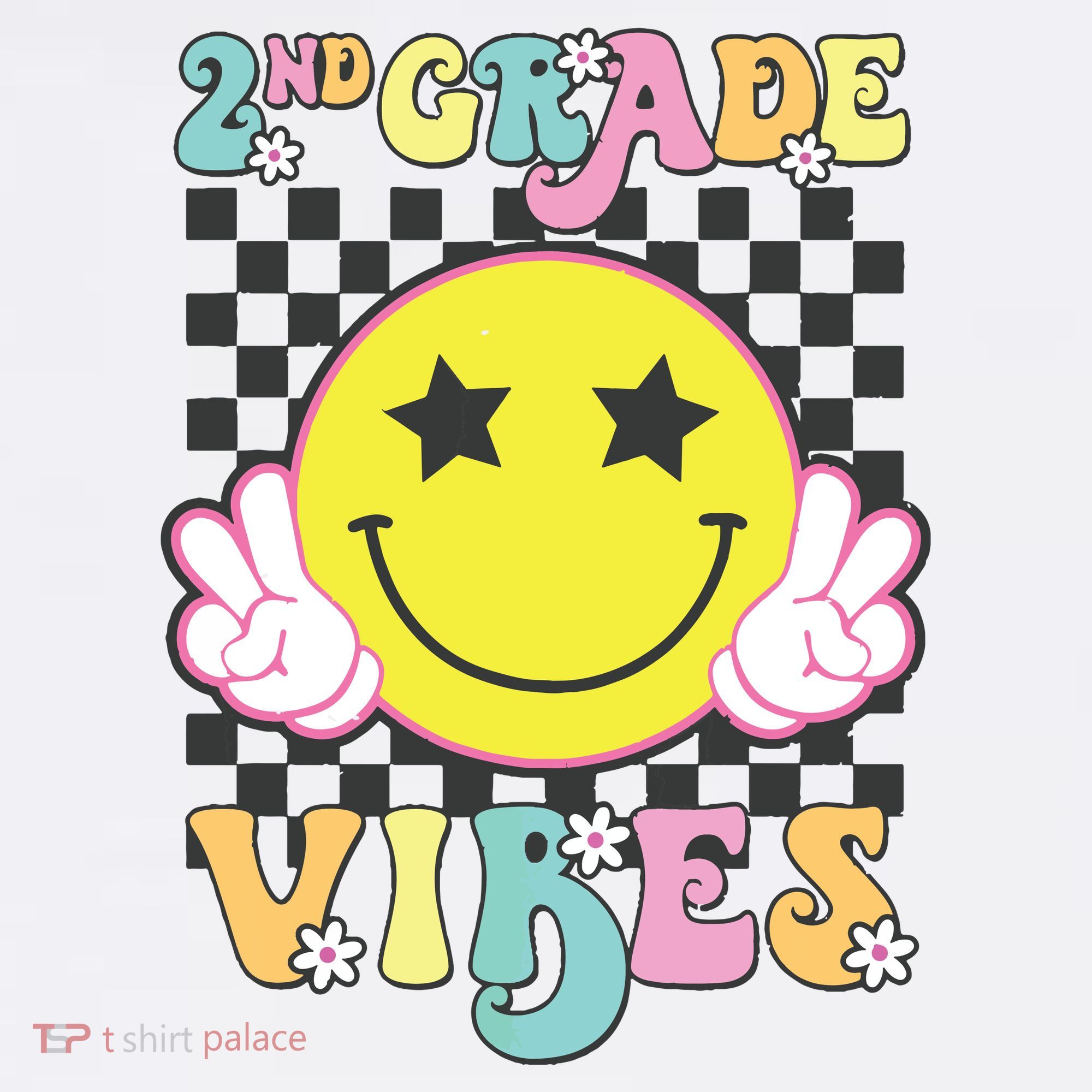 Girl 2nd Grade Vibes Smile Face Back To School Second Grade Women's Tank Top