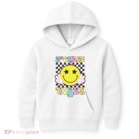 Girl 2nd Grade Vibes Smile Face Back To School Second Grade Kids Hoodie thumb 0
