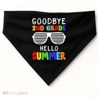 Goodbye 2nd Grade Hello Summer Last Day Of School USA-Made Doggie Bandana thumb 0