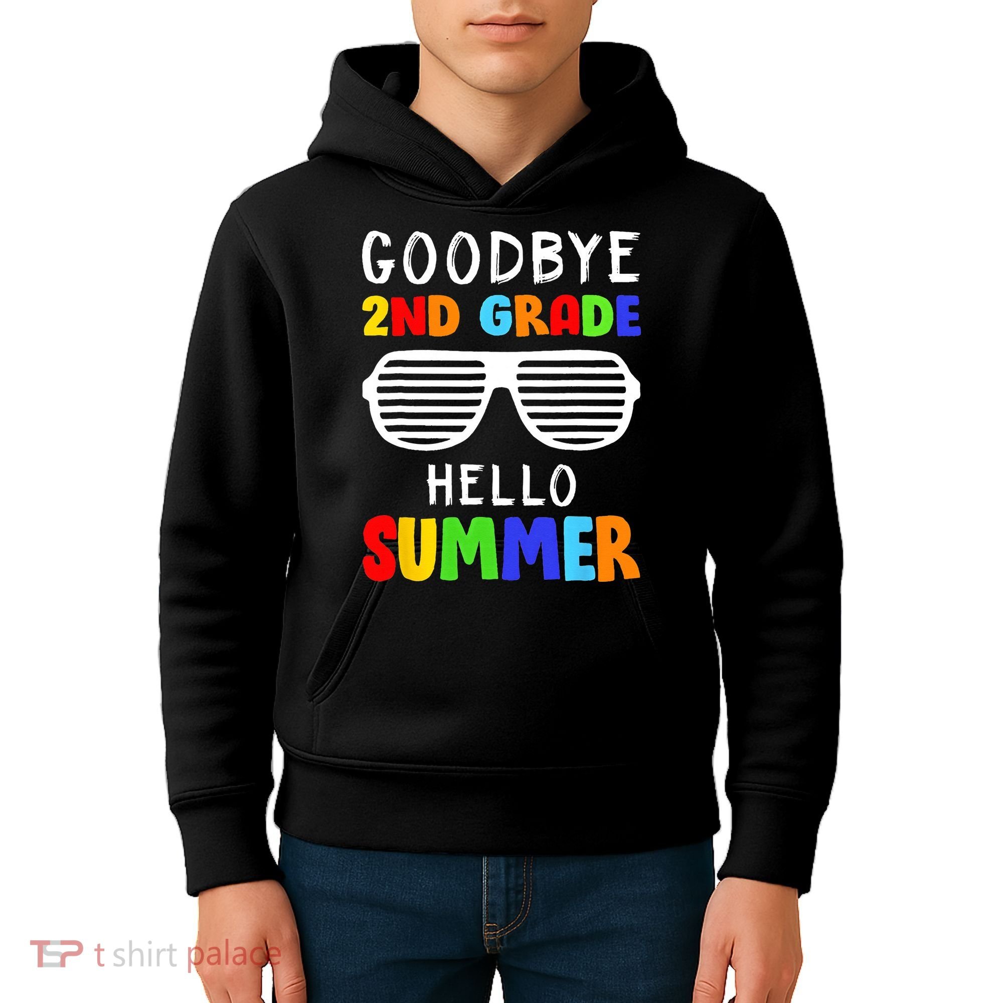 Goodbye 2nd Grade Hello Summer Last Day Of School Kids Hoodie