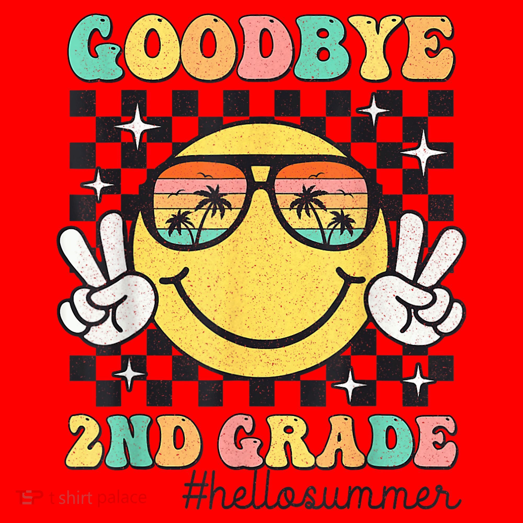 Goodbye 2nd Grade Hello Summer Last Day Of School Student  Santa Hat