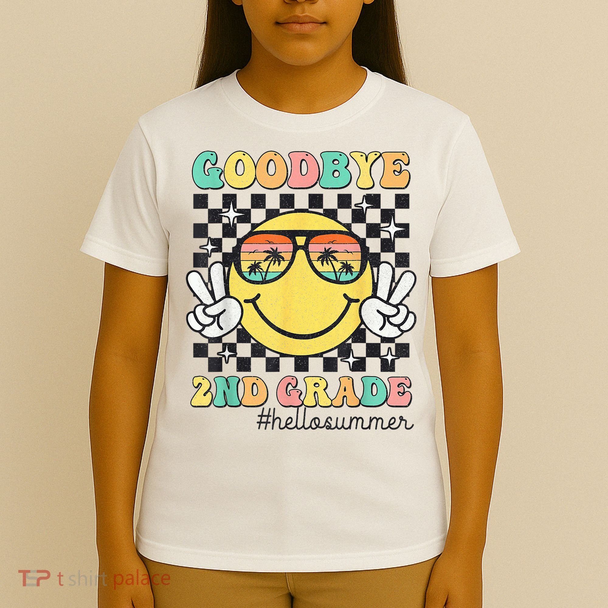 Goodbye 2nd Grade Hello Summer Last Day Of School Student  T-Shirt