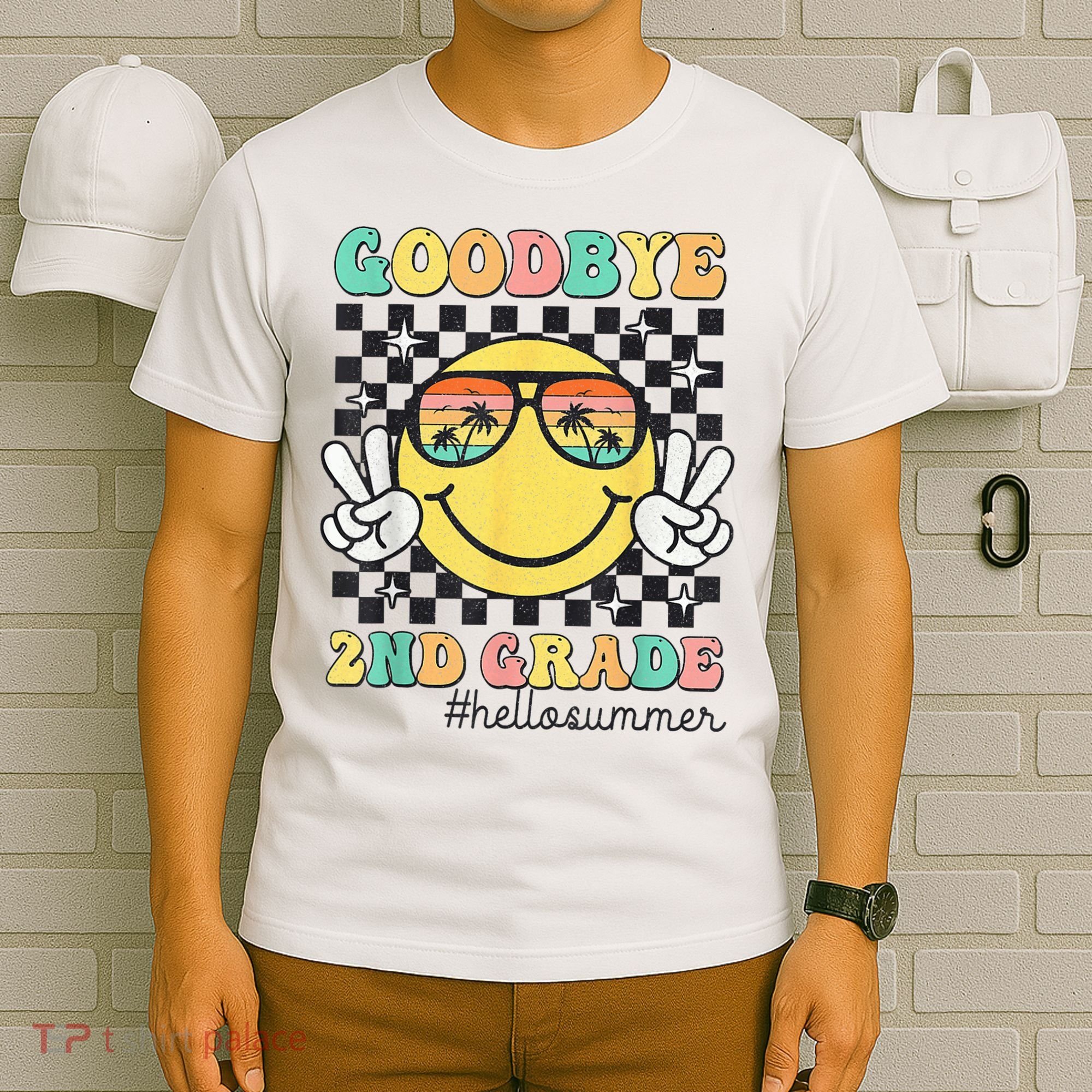Goodbye 2nd Grade Hello Summer Last Day Of School Student  T-Shirt