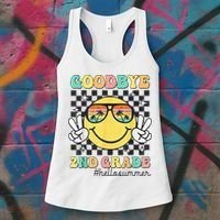 Goodbye 2nd Grade Hello Summer Last Day Of School Student  Women's Tank Top thumb 3
