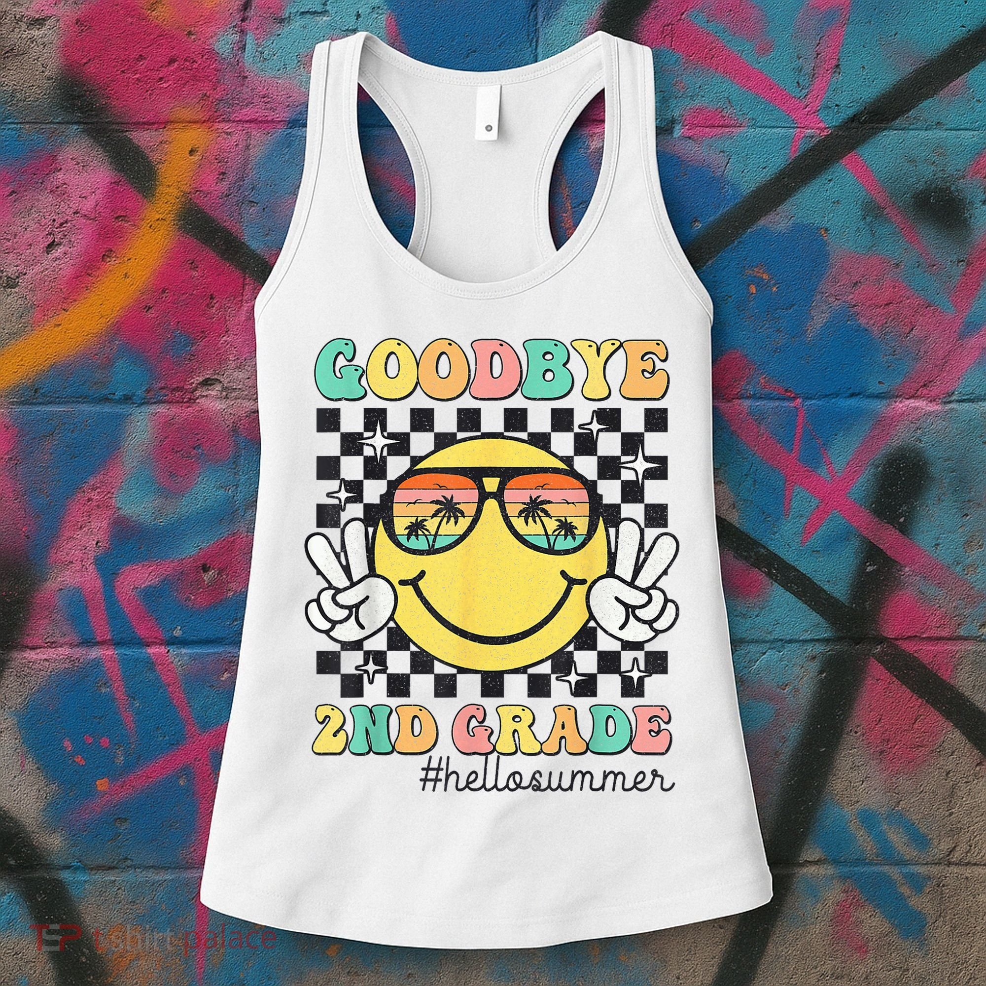 Goodbye 2nd Grade Hello Summer Last Day Of School Student  Women's Tank Top