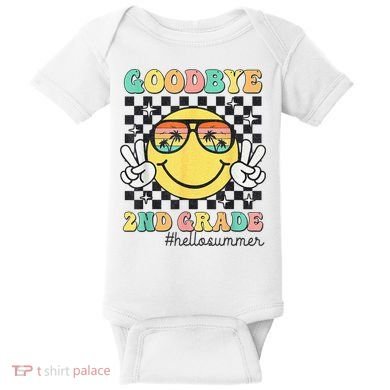 Goodbye 2nd Grade Hello Summer Last Day Of School Student  Baby Bodysuit