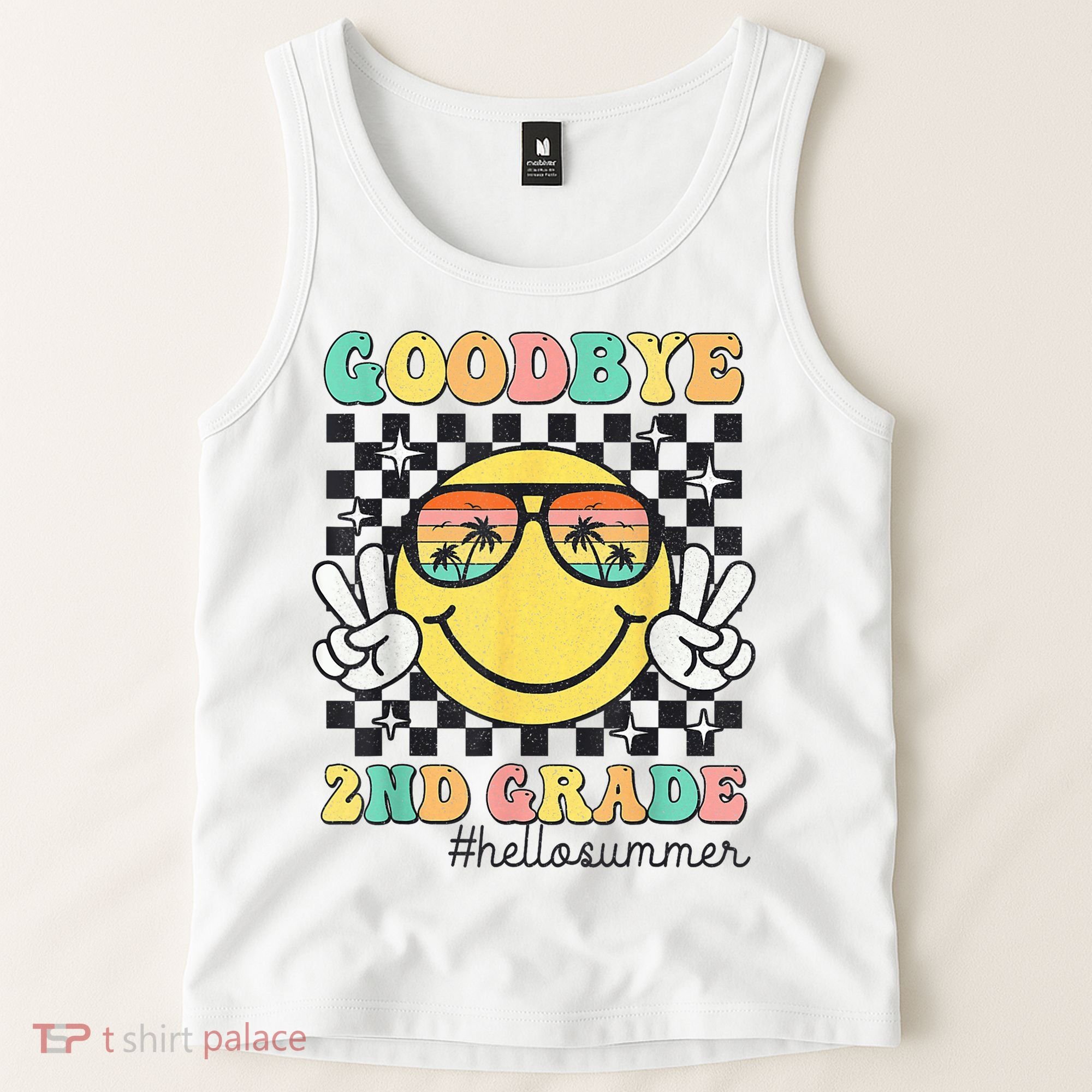 Goodbye 2nd Grade Hello Summer Last Day Of School Student  Tank Top