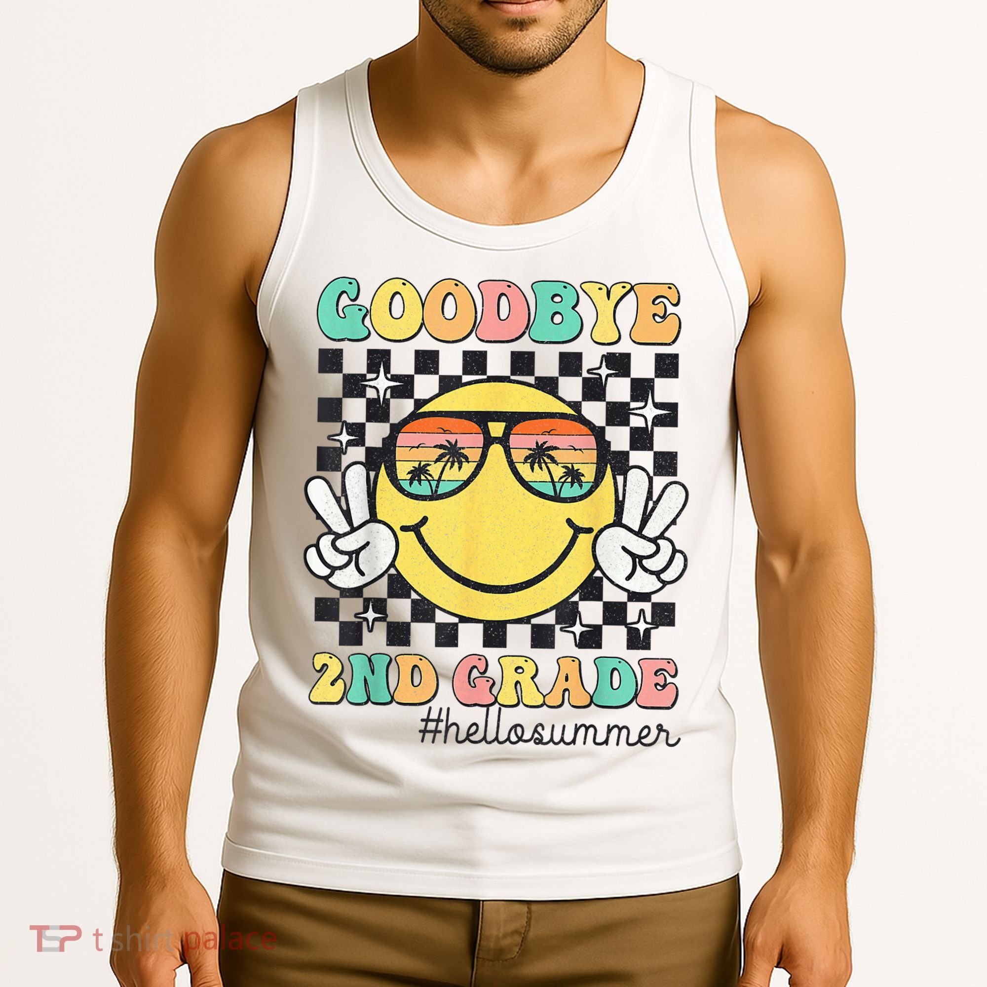 Goodbye 2nd Grade Hello Summer Last Day Of School Student  Tank Top