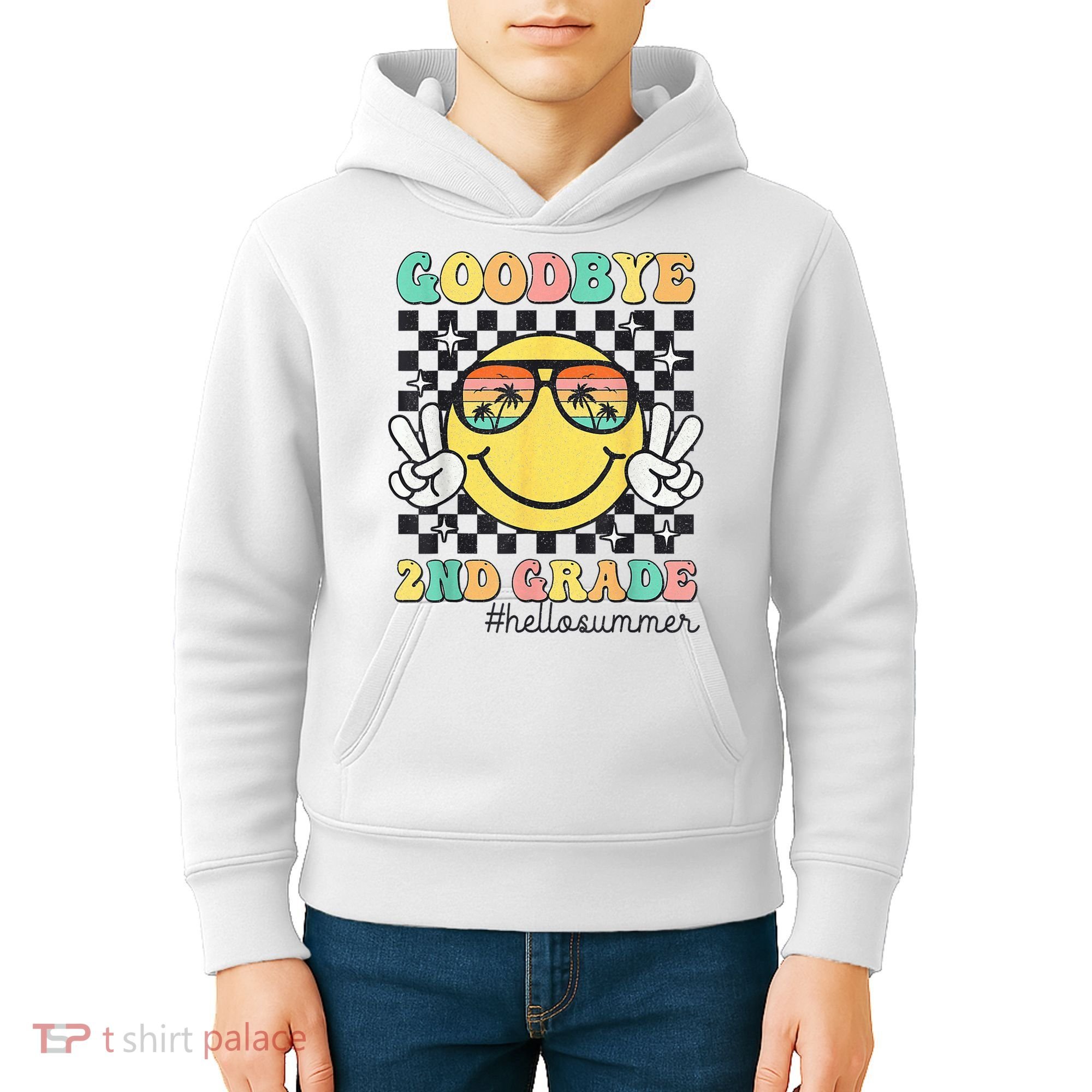 Goodbye 2nd Grade Hello Summer Last Day Of School Student  Kids Hoodie